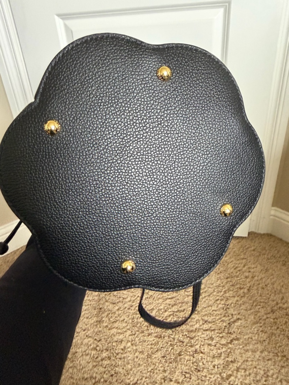 Mini Textured Camel Drawstring Bag - Picture 11 of 11